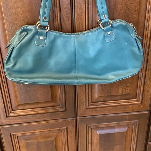 Vintage PERLINA Shoulder Bag Y2K Double Zip Baguette Bag - Picture 5 of 12